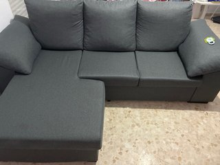 Sofá modular gris 3 plazas