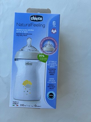 Pack 2 Biberones Chicco NaturalFeeling 330ml 6m+