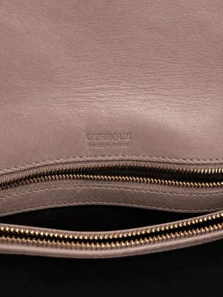 Bolso Uterqüe Piel Nude Cadena Dorada