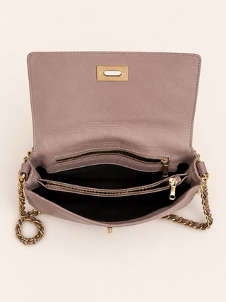 Bolso Uterqüe Piel Nude Cadena Dorada