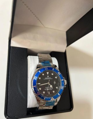 Reloj Rolex Submariner Azul y Plateado