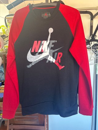 Sudadera Jordan Nike Air Negra y Roja