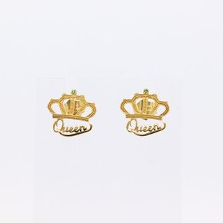 PENDIENTES CORONA QUEEN MEDIANO CIRCONITA.