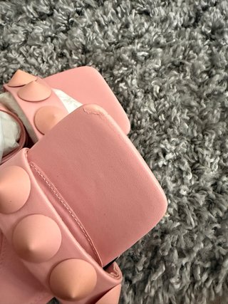 Sandalias Zara Tacón Rosa Tachuelas