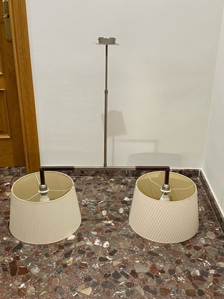 Lámpara de techo elegante beige y marrón