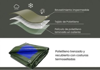 Lona Protectora 5x3M Impermeable Reforzada