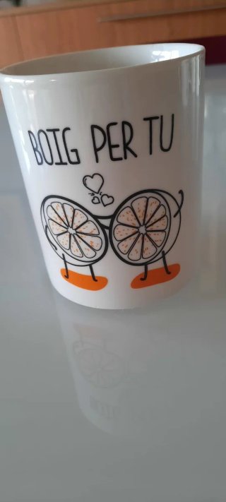Tazas de porcelana con mensaje