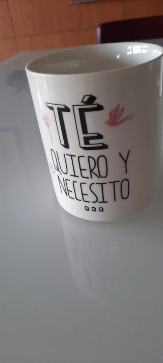 Tazas de porcelana con mensaje
