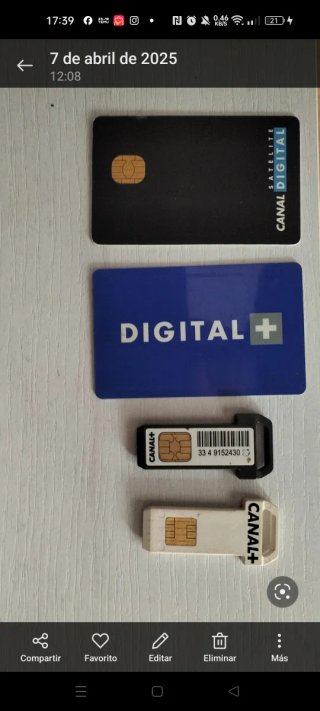 Tarjeta Canal+ Digital Satélite Antiguas