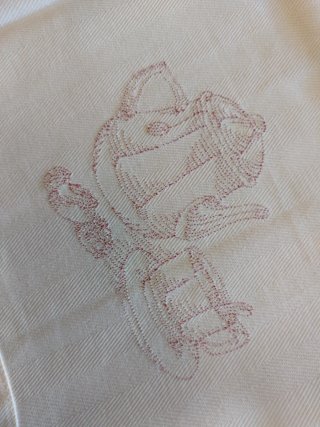 Coppia Torcioni Cucina Ricamati