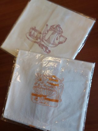 Coppia Torcioni Cucina Ricamati