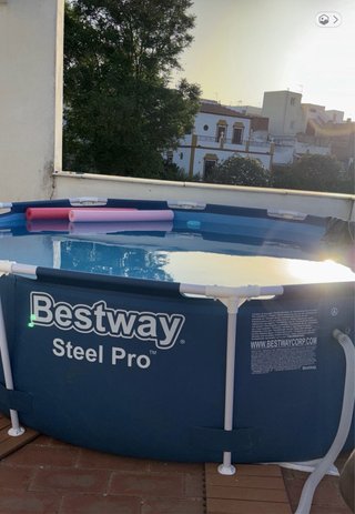 Piscina desmontable con filtro