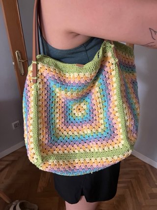 Bolso de crochet multicolor