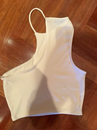 Top Bershka Blanco Talla S