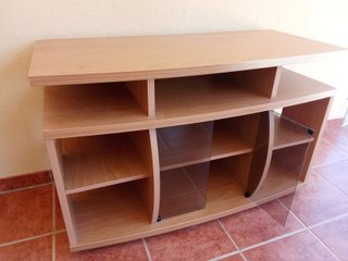 Mesa TV madera con cristal