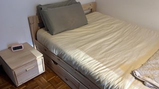 Somier madera pino LUFE con cajón