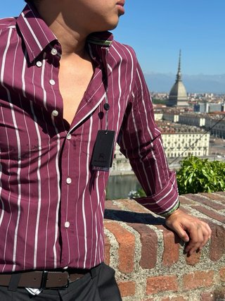 Camicia alcott vintage a righe
