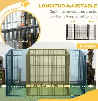 Parque para Perros 6 Paneles Ajustable