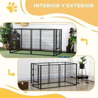 Parque para Perros 6 Paneles Ajustable