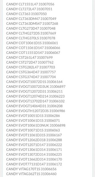 Candy/Hoover 43013198 borde de carcasa lavadora