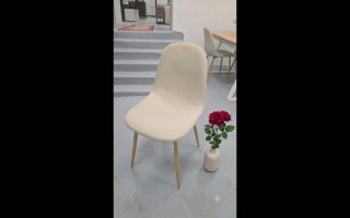 Pack 4 Sillas Beige Tela y Madera