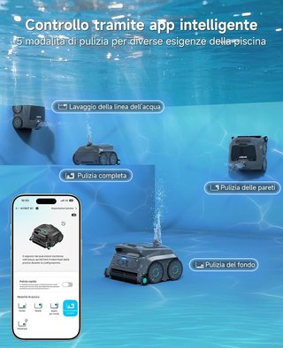 Robot Piscina WYBOT OS600 Senza Fili