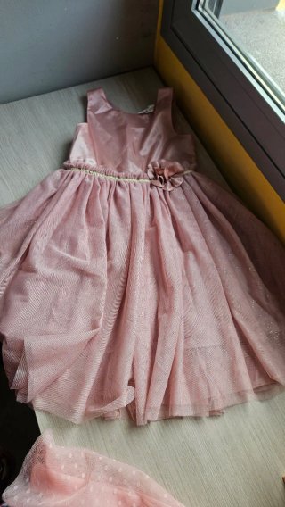 Vestido fiesta niña talla 8 rosa