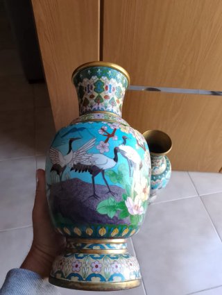Jarrones cloisonne chinos vintage