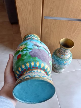 Jarrones cloisonne chinos vintage