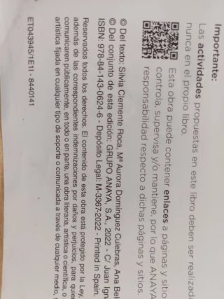 Libro de texto biología y geología 3° eso
