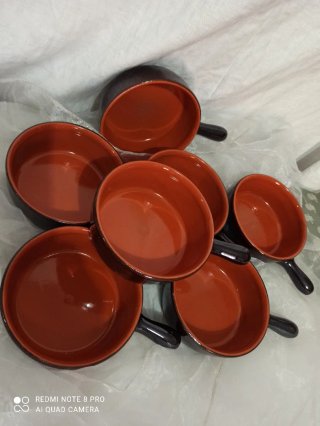 Terrine in terracotta, set of 7