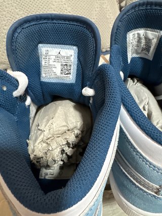 Zapatillas Air Jordan 1 Azul y Blanco unisex