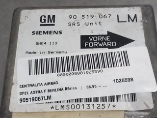 CENTRALITA AIRBAG OPEL ASTRA F BERLINA 90519067LM