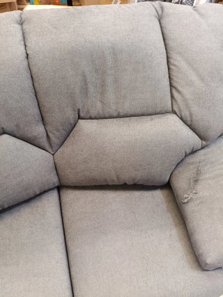 MUEBLIX - Sofa 2 Plazas Juan, Sofá de Salón, Gris