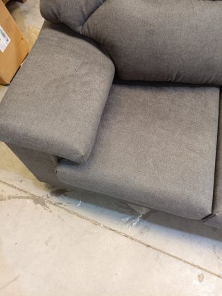 MUEBLIX - Sofa 2 Plazas Juan, Sofá de Salón, Gris