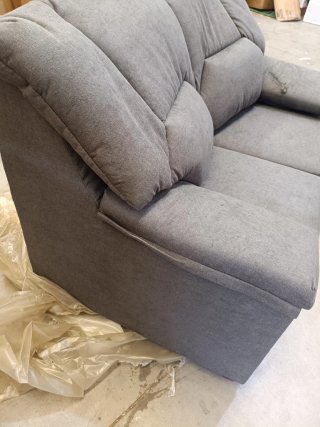 MUEBLIX - Sofa 2 Plazas Juan, Sofá de Salón, Gris