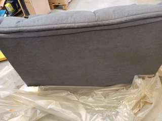 MUEBLIX - Sofa 2 Plazas Juan, Sofá de Salón, Gris