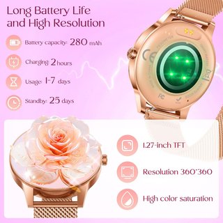 Smartwatch Mujer 1,27 Oro Rosa