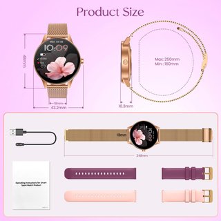 Smartwatch Mujer 1,27 Oro Rosa