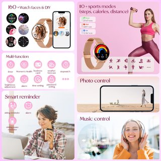 Smartwatch Mujer 1,27 Oro Rosa