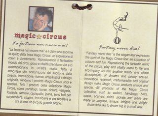 Borsa /bauletto Piero Guidi Linea Magic Circus