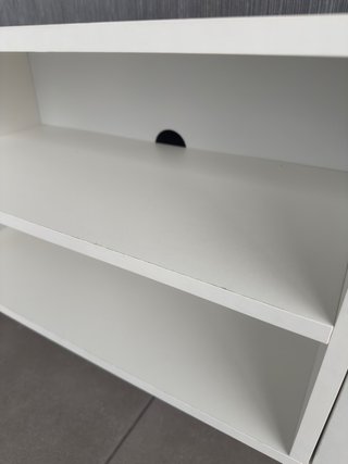 Mueble TV 120cm Blanco y Plata
