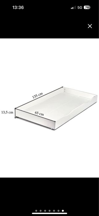Cama infantil blanca 70x140 cm