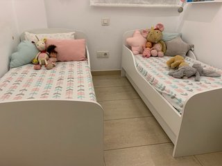 Cama infantil blanca 70x140 cm