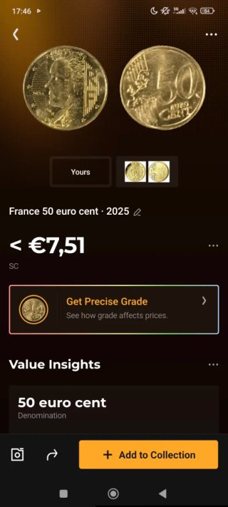 Moneda 50 céntimos Francia 2025