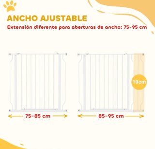 Valla seguridad infantil/mascotas 75-95cm