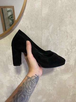 Zapatos de tacon negros talla 37