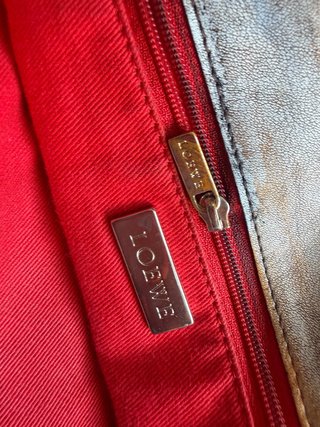 Bolso Loewe Marrón y Plateado