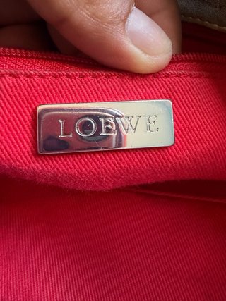 Bolso Loewe Marrón y Plateado