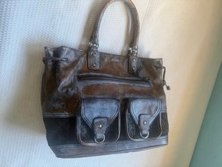 Bolso Loewe Marrón y Plateado
